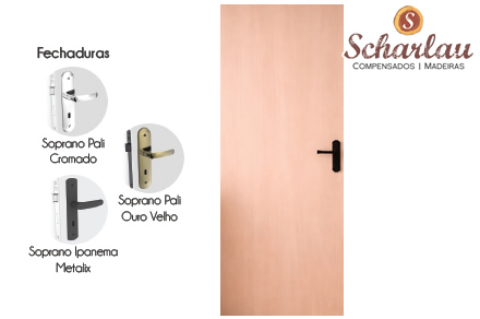 Porta interna para verniz com capa Curupixá | Compensados e Madeiras Scharlau Ltda